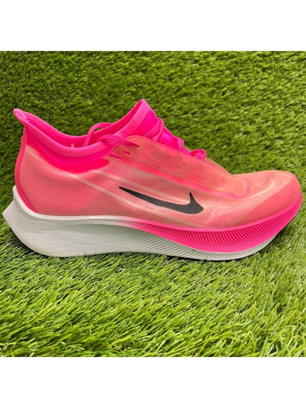 Nike Zoom Fly 3 Womens Size 9 Pink Black Athletic Running Walking Shoes Sneakers